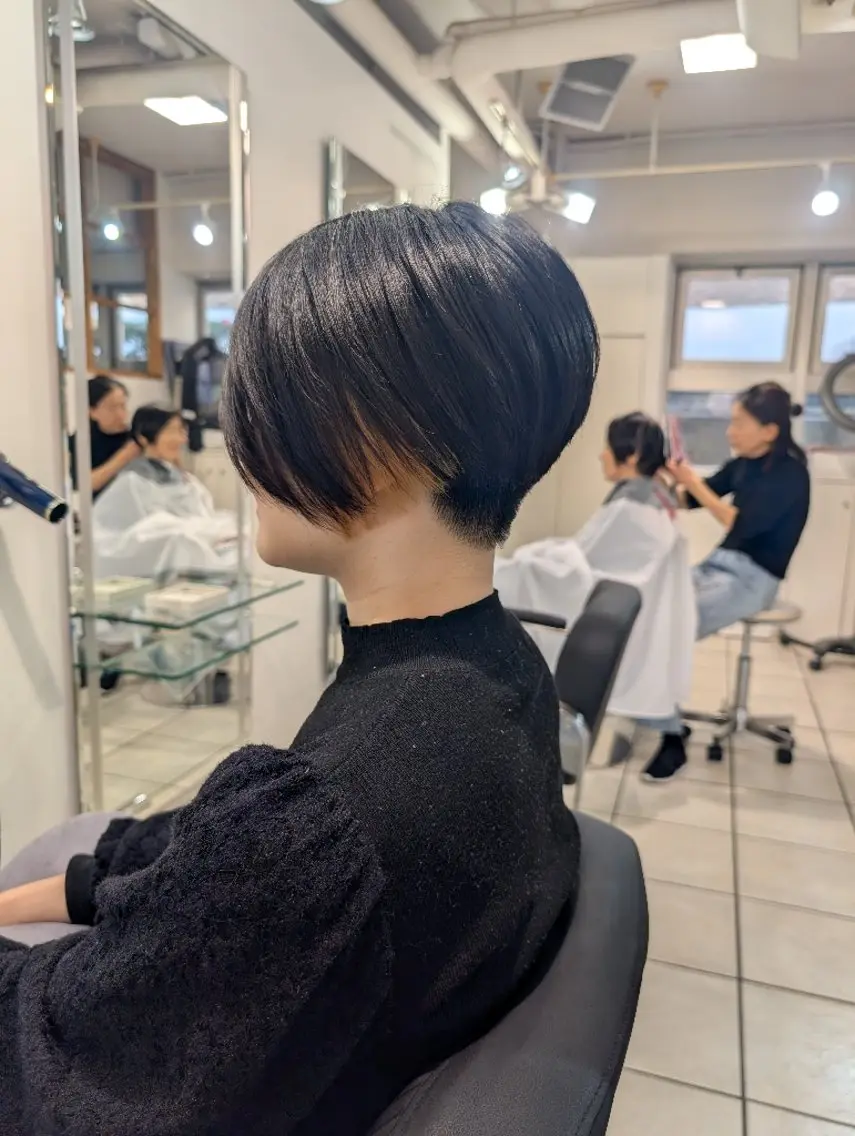 ショート 大人髪ヘアセット/ 切りたて感なしカットのヘアスタイル