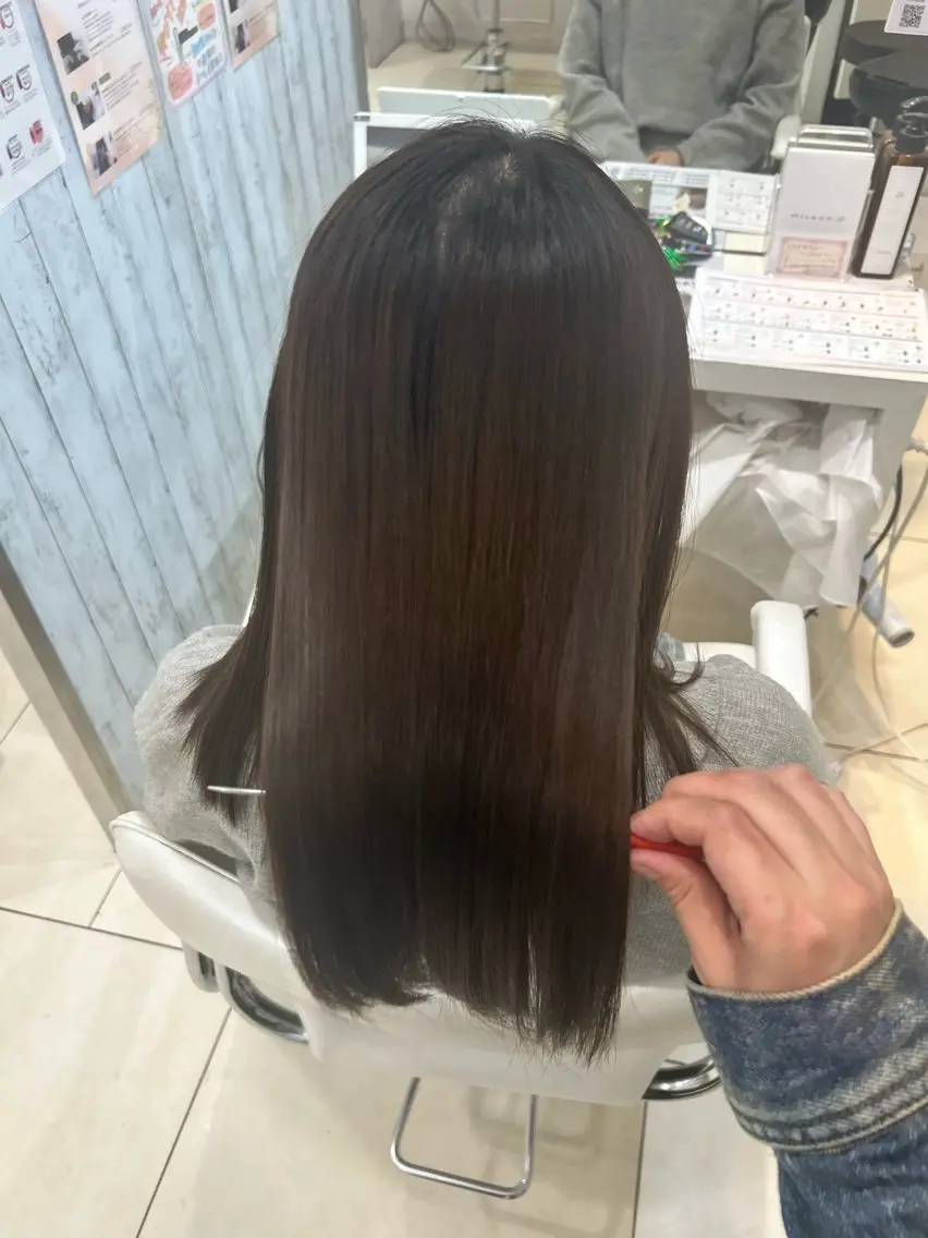 ロング ヘアカラー トリートメント 【髪質改善カラー】 瀧田嵐士🇰🇷のヘアスタイル