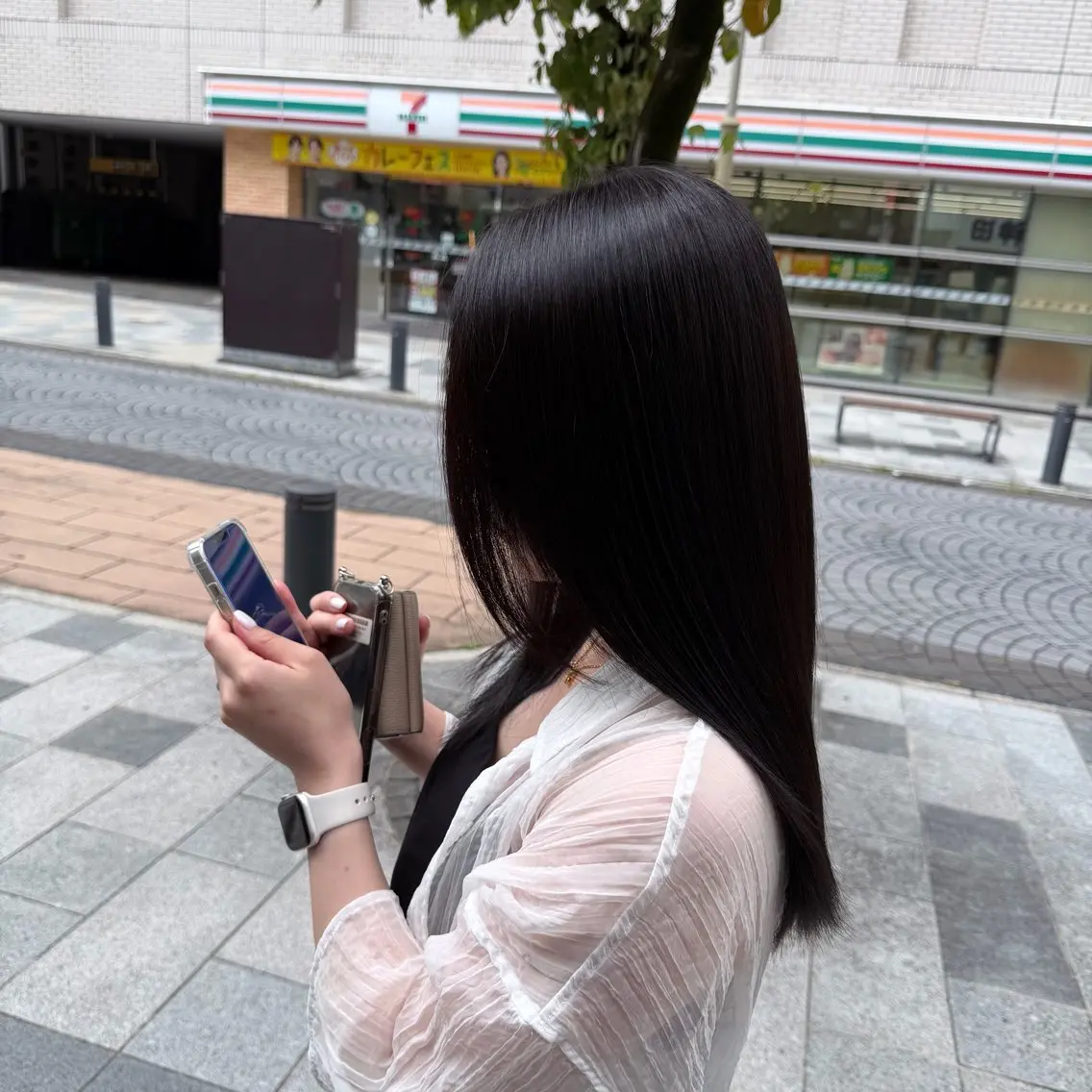 セミロング カラー ヘアカラー トリートメント KOUNO SYUのヘアスタイル