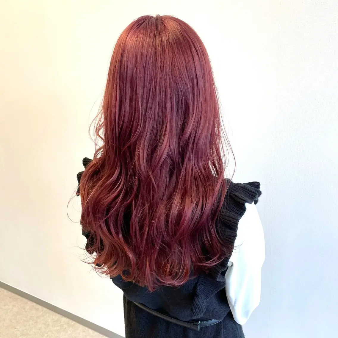 ロング カラー ヘアカラー トリートメント 心斎橋/ブリーチなし 髪質改善/レイヤーのヘアスタイル