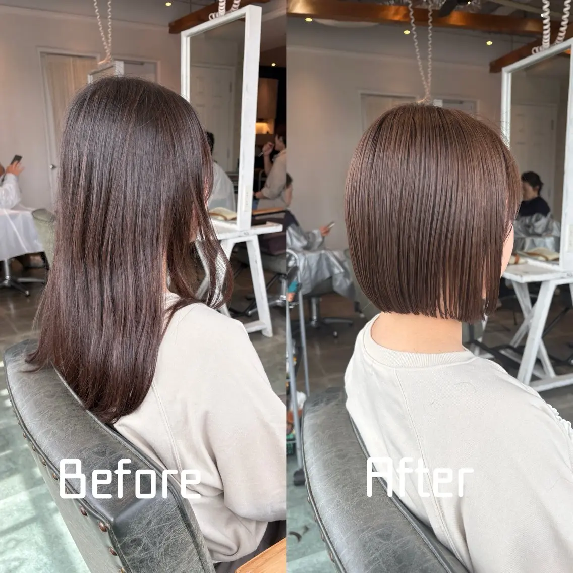 ショート ボブ カット ヘアカラー トリートメント 🍃ボブ&ショート 特化🍃髪質改善🍃のヘアスタイル