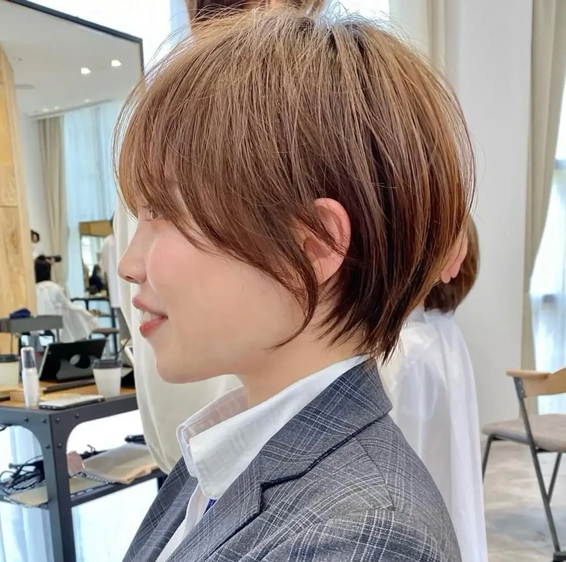🌟【髪質改善特化メニュー】🌟ショート•ショートボブカット+髪質改善カラー+髪質改善トリートメントの写真