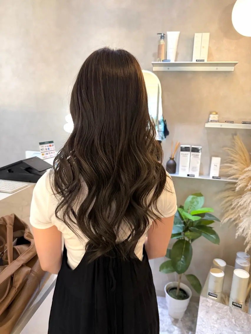 セミロング カラー カット ヘアカラー トリートメント 🎀髪質改善/艶髪/ 艶カラー🎀浅田涼風のヘアスタイル