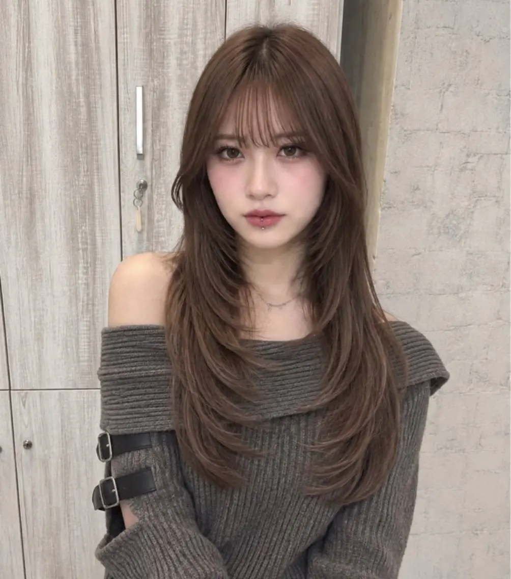 ミディアム カラー カット ✨レイヤーカット/ 髪質改善✨ななみのヘアスタイル