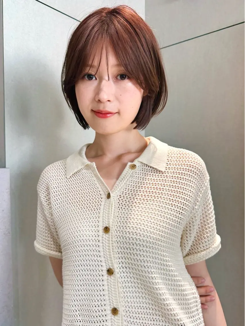 ショート カラー パーマ kazuki【顔周り ×レイヤーカット】のヘアスタイル