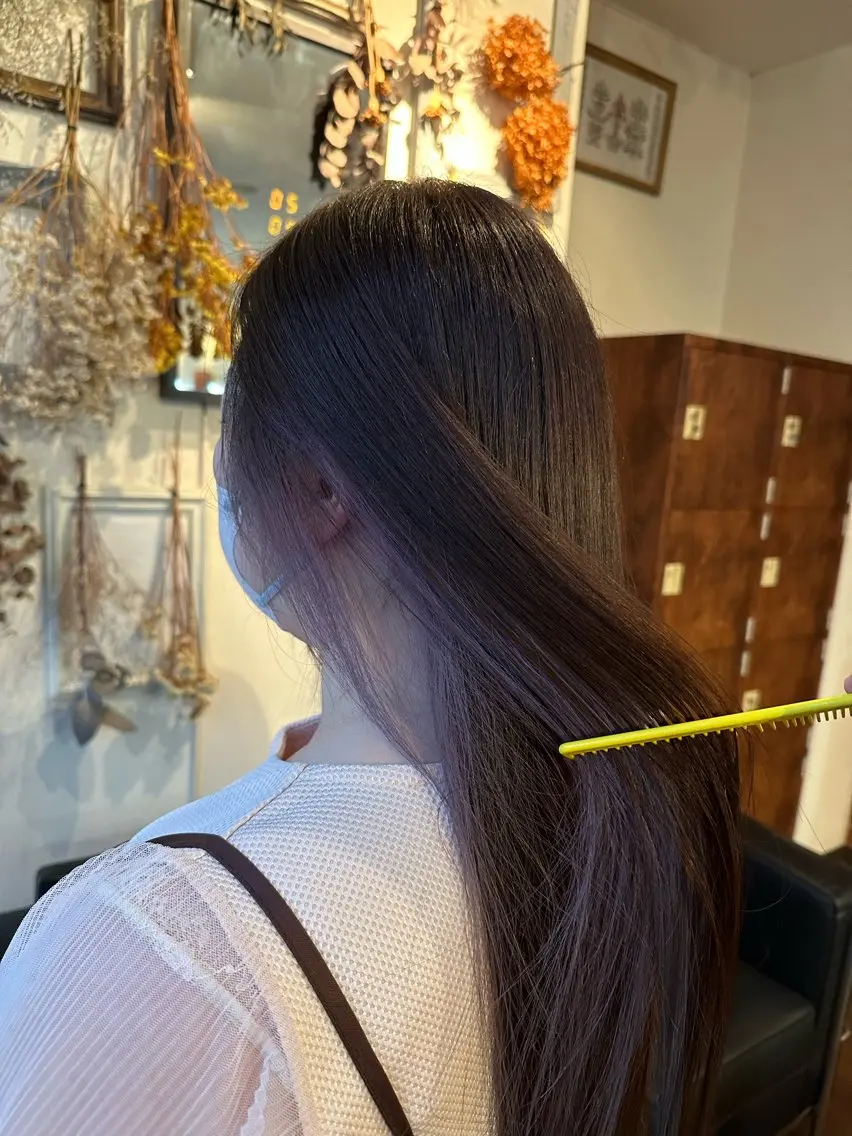 ロング カラー ベージュカラー ラベンダーカラー ヘアカラー 💜推しインナー カラー/菊池柊真💜のヘアスタイル