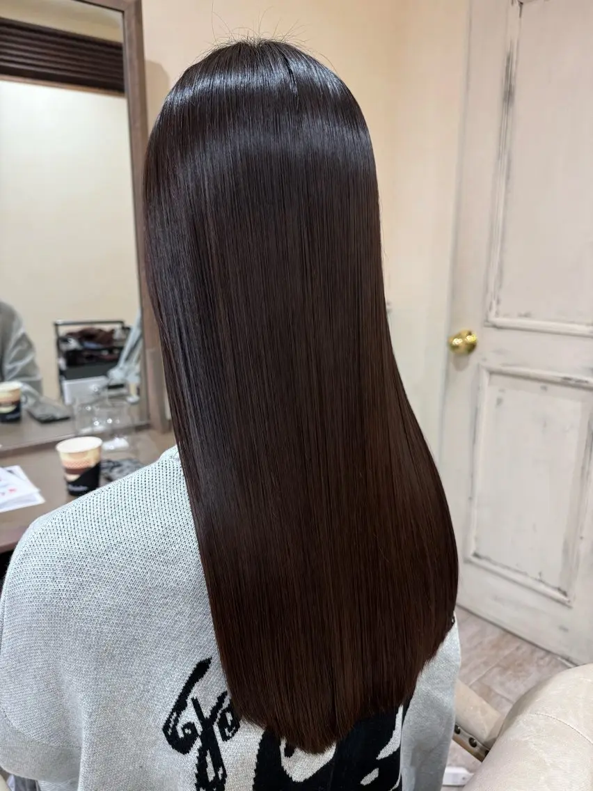 ロング カラー 髪質改善 レイヤーカット トリートメント カット ヘアカラー トリートメント 新越谷noble店長 松本拓也▶◀*.のヘアスタイル
