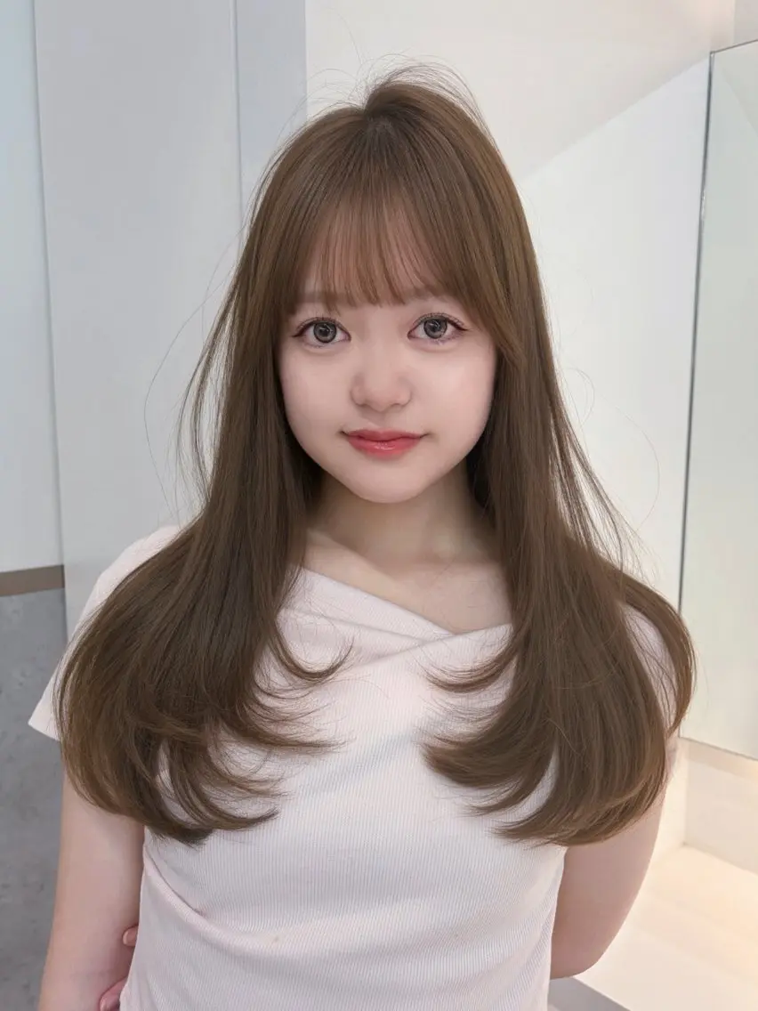 ロング カット ヘアカラー トリートメント 透明感カラー / minami ⟡.·のヘアスタイル