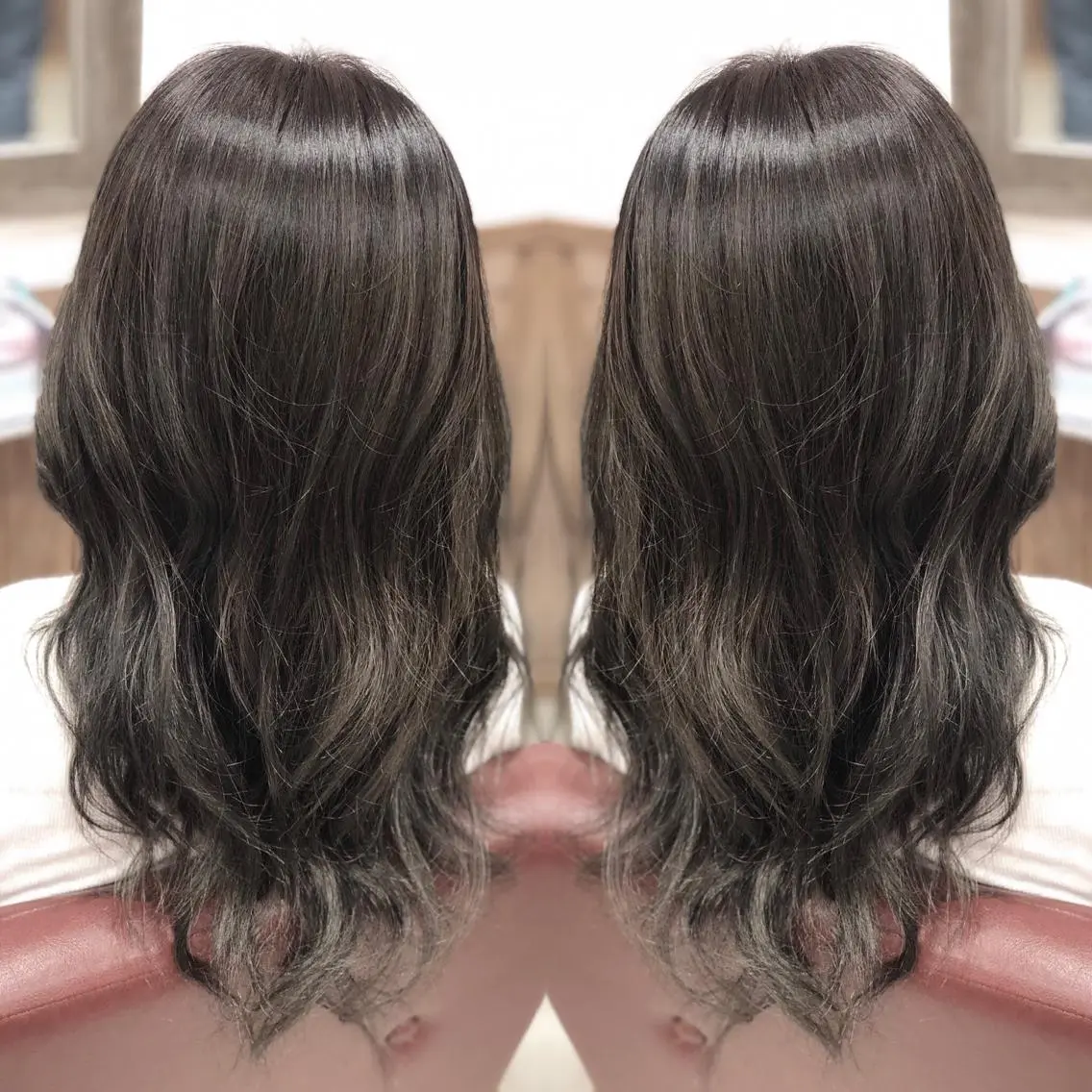 セミロング カラー M IIのヘアスタイル