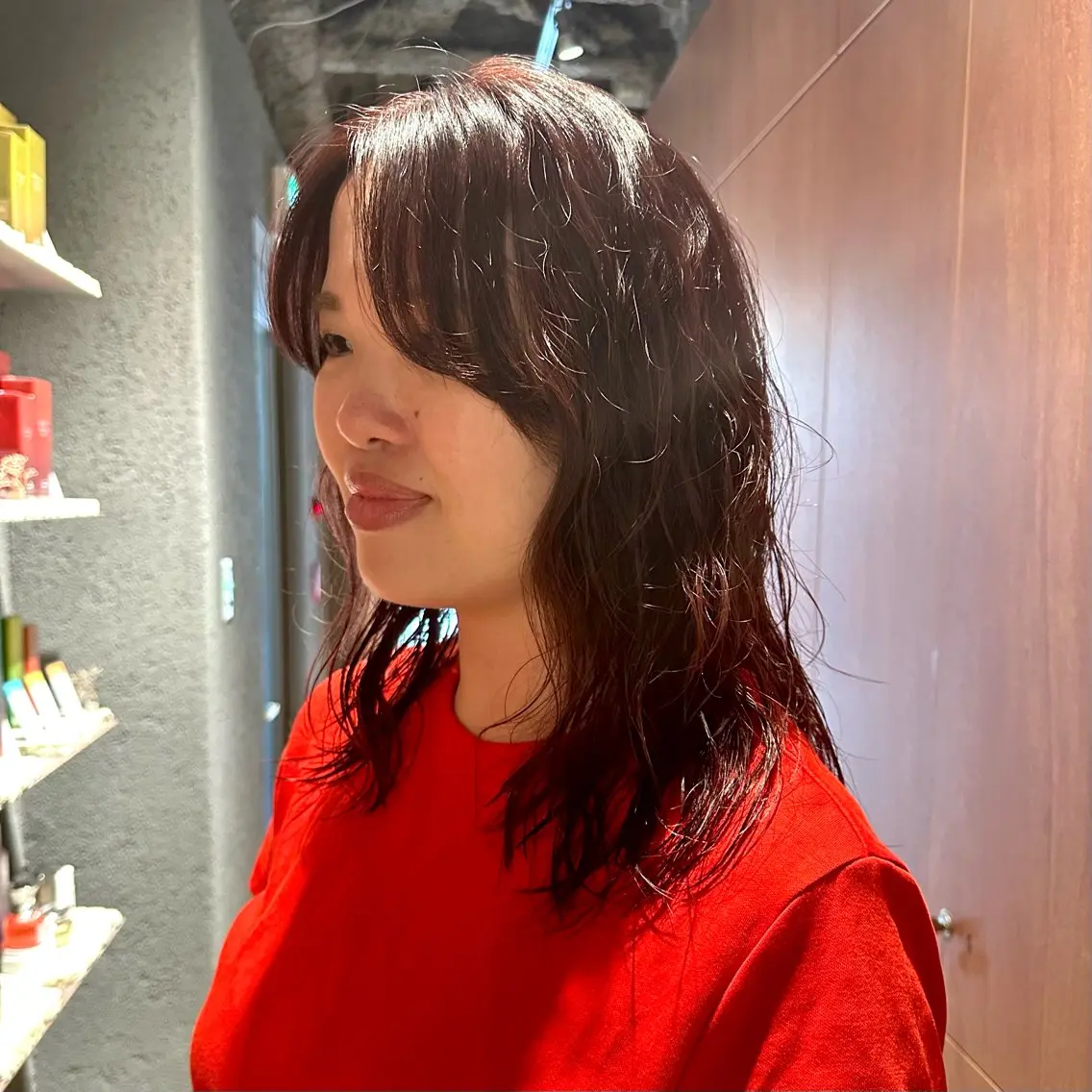 ミディアム ミディアムパーマ ピンクブラウン レッドブラウン カット ヘアカラー トリートメント 骨格診断/宮澤瑞穂 ボブ/レイヤー/銀座のその他イメージ