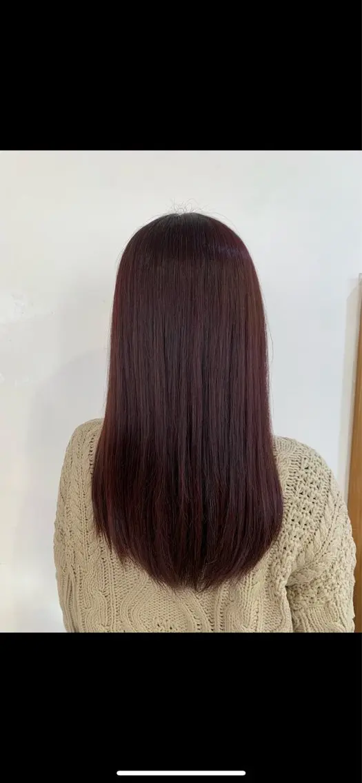 ロング ピンクブラウン 山中 かりんのヘアスタイル