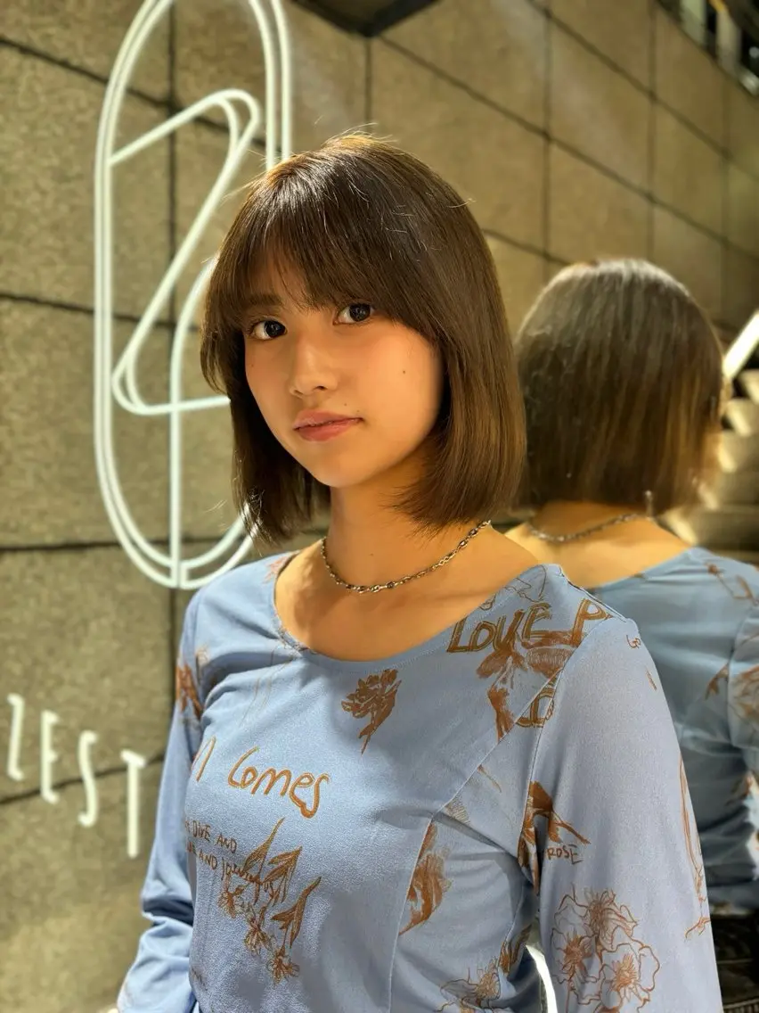 ミディアム カラー ブリーチ ブリーチなしカラー ヘアカラー 🥇メンズパーマ /縮毛矯正/木村神心のヘアスタイル