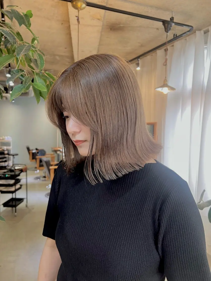 ミディアム ヘアカラー トリートメント 中井 一葉のヘアスタイル