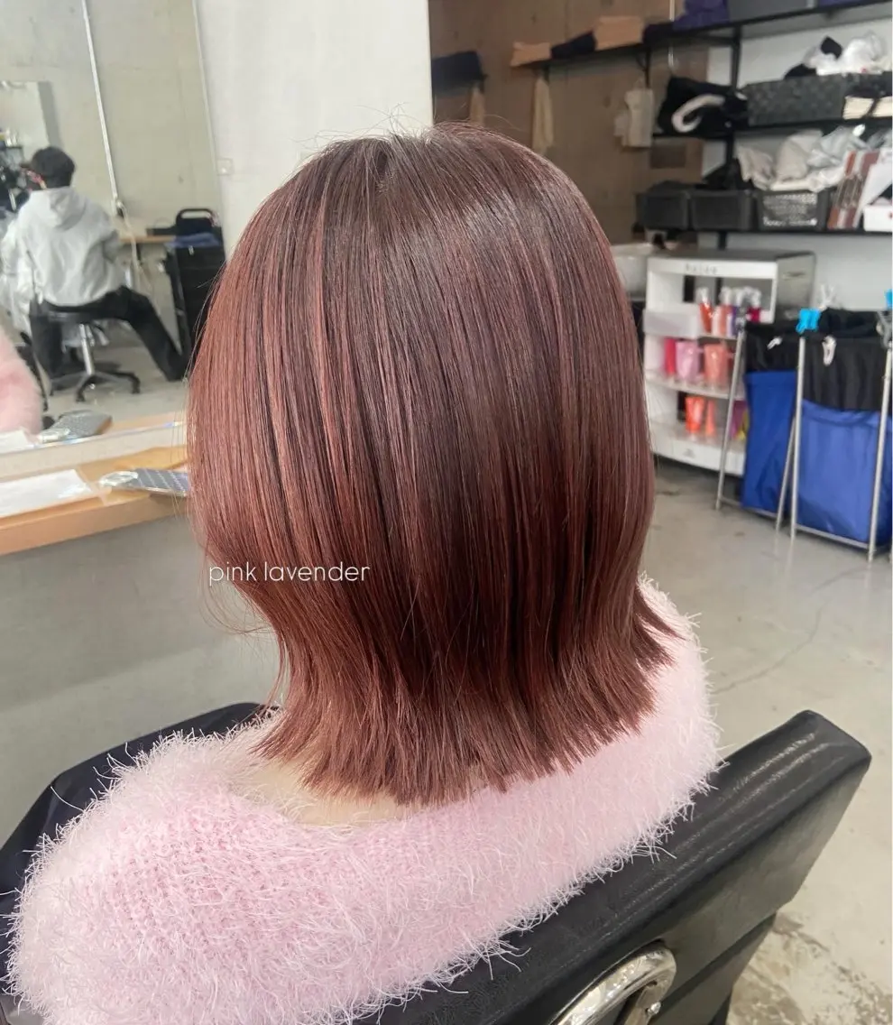 ミディアム カラー カット ヘアカラー トリートメント 安住 日花のヘアスタイル