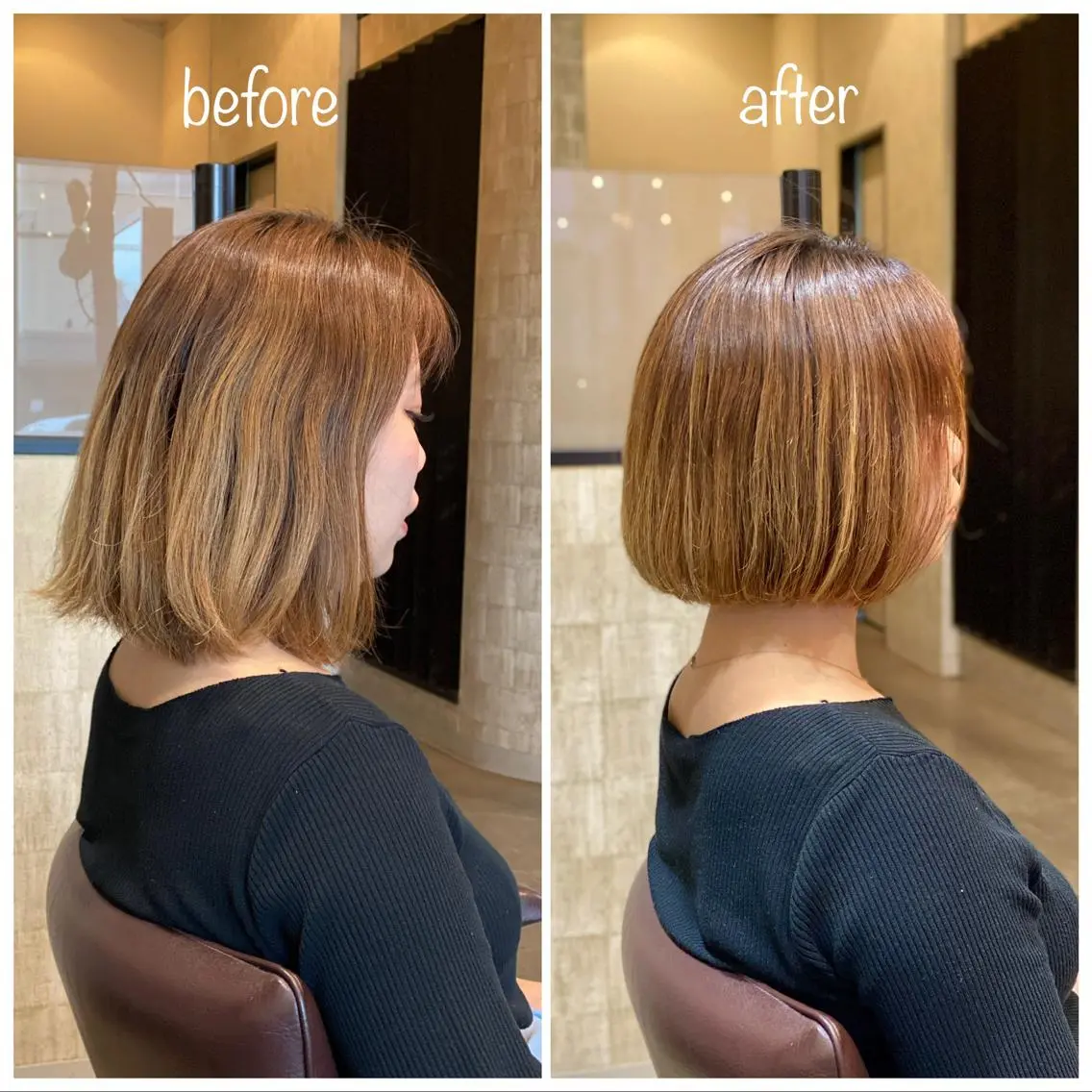 ミディアム ワンレンボブ ボブ 宮城 将大のヘアスタイル