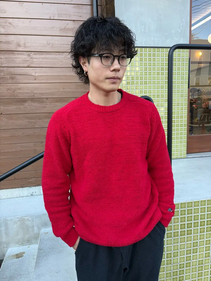 ショート パーマ メンズ 波巻きパーマ 五十嵐 雄毅のヘアスタイル