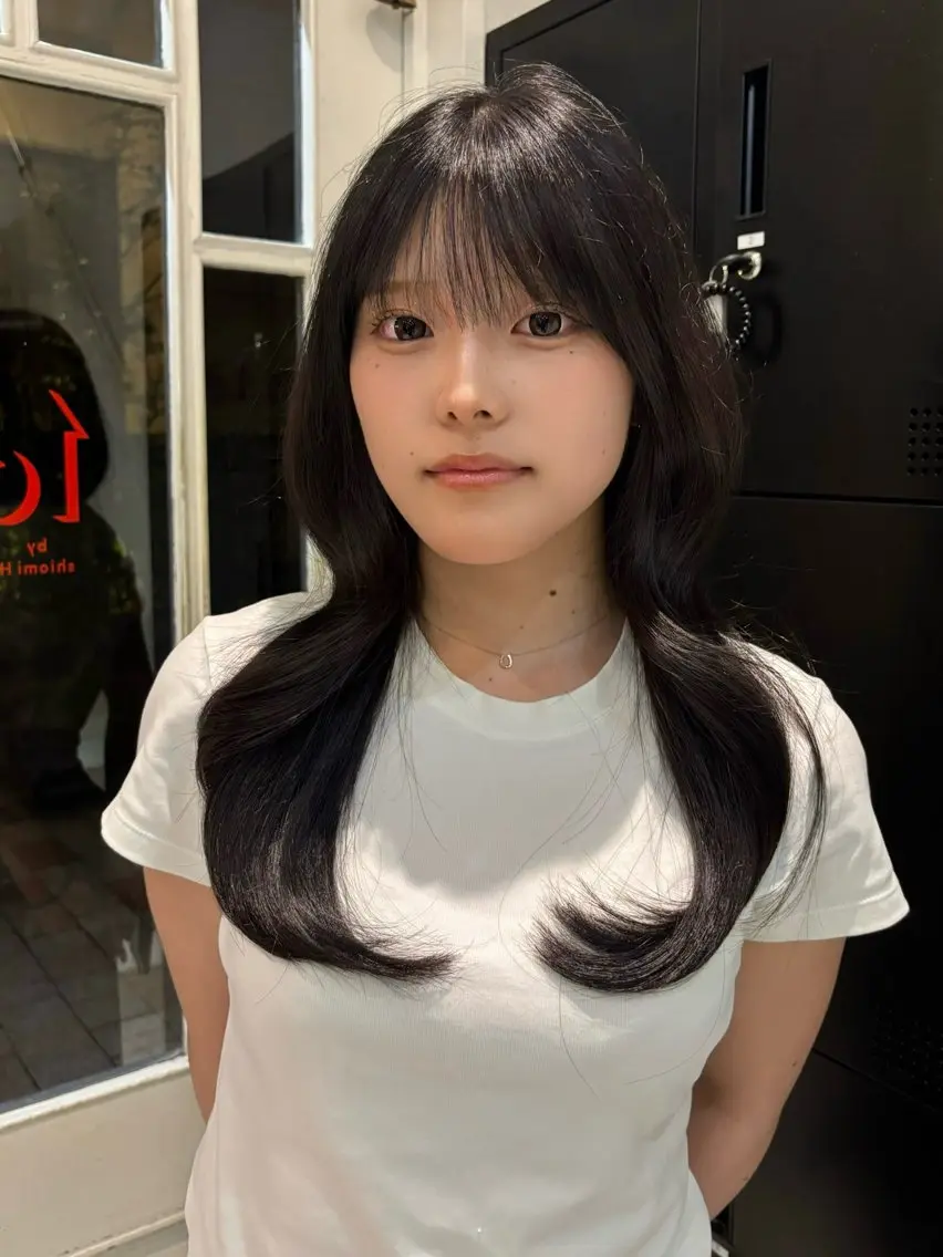 ロング カット ヘアカラー トリートメント 藤井 ユウキのヘアスタイル