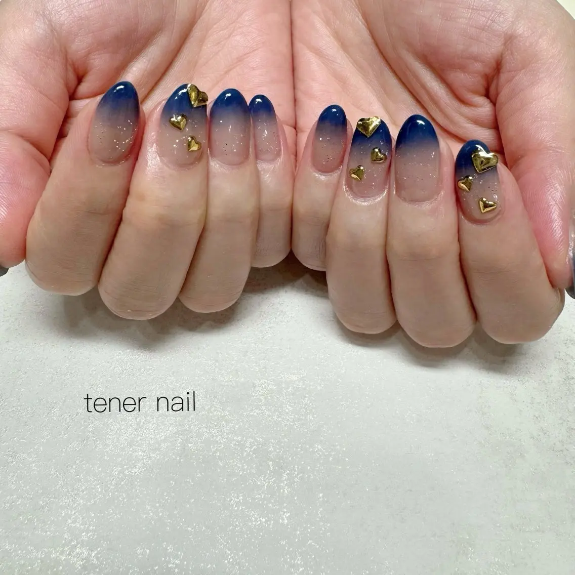 ネイル グラデーション ハート ハンドネイル テネルネイル tener nailのネイルデザイン