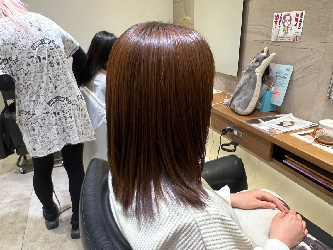 ミディアム 🫧韓国ヘア 透明感 カラー🫧福田 楓のヘアスタイル