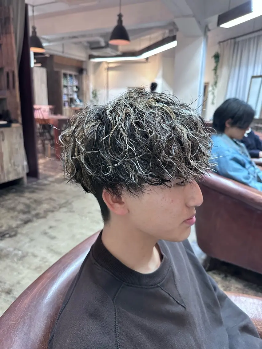 パーマ メンズ カット パーマ 後藤 嶺王のヘアスタイル
