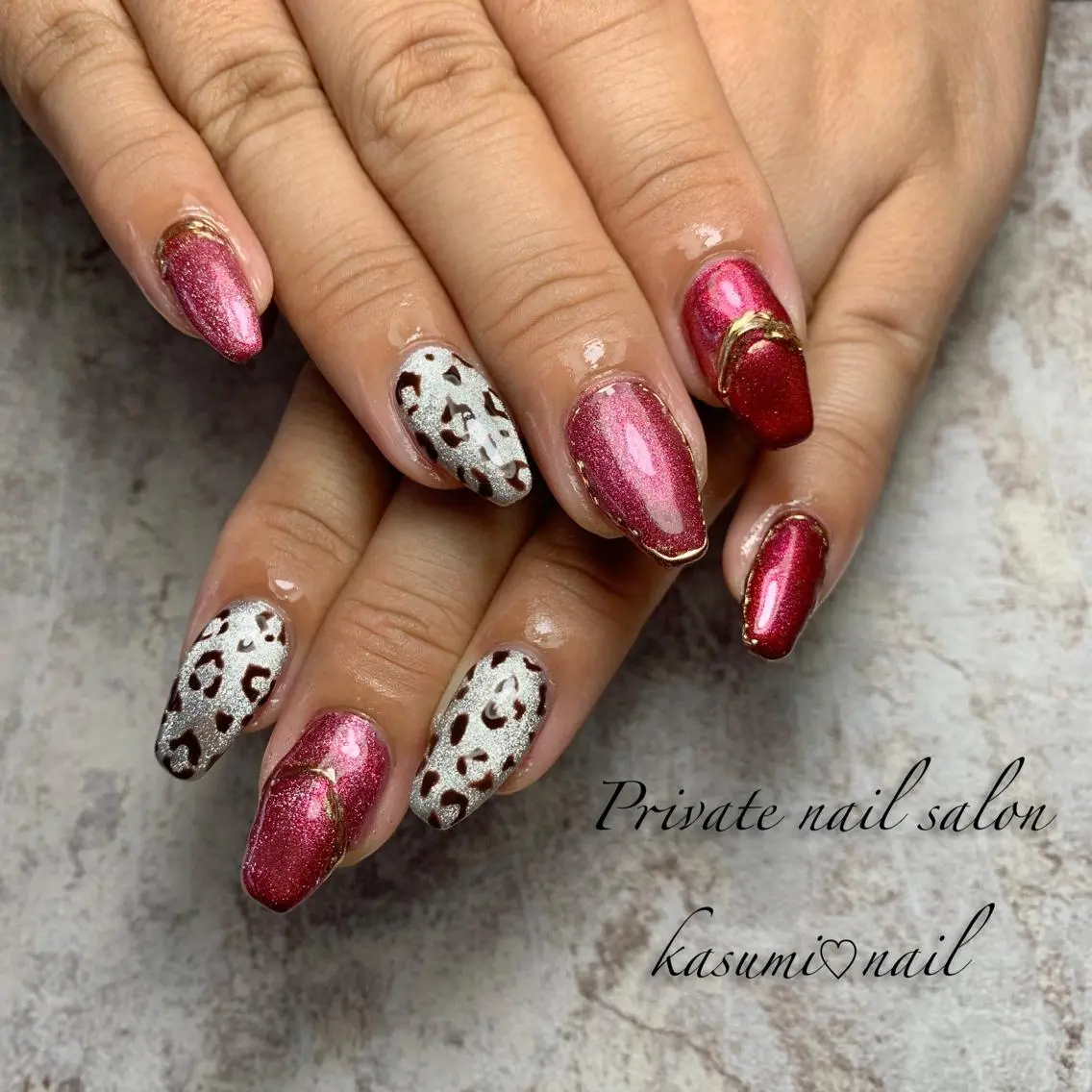 ネイル マグネットネイル ミラーネイル ニュアンスネイル 冬ネイル KASUMI♡ Nailのネイルデザイン