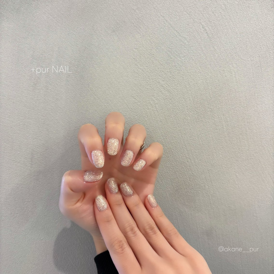 ネイル ラメ(グリッター) ワンカラーネイル ハンドネイル +pur nailのネイルデザイン