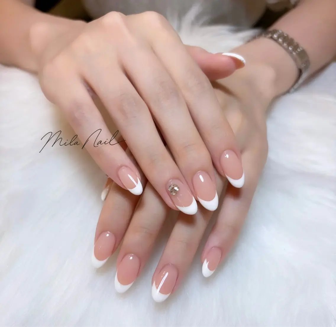 ネイル フレンチネイル ハンドネイル Mila Nail🐈のネイルデザイン