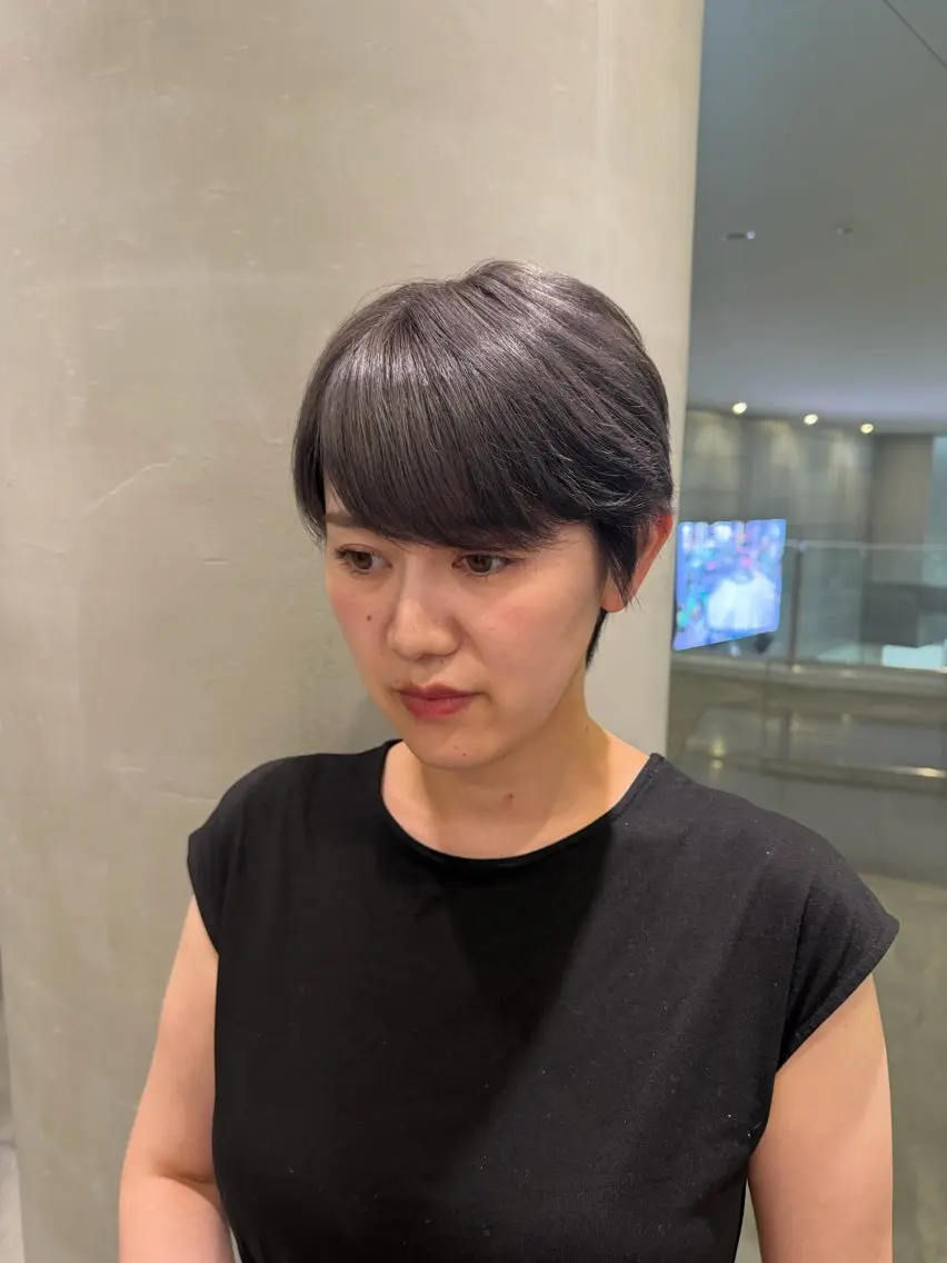 ショート ヘアカラー 佐藤彩野/艶カラー /透明感カラー🥣のヘアスタイル