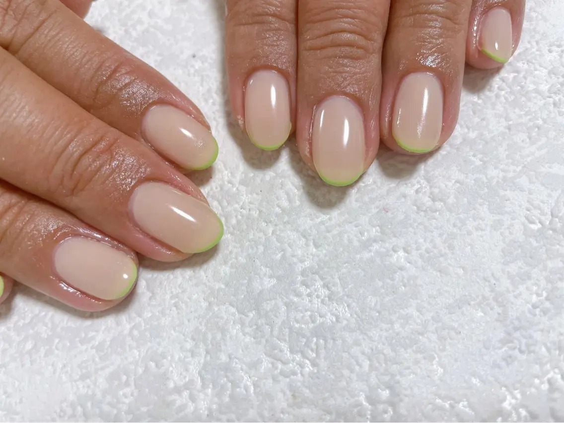 ネイル フレンチネイル ジェルネイル 韓国ネイル メンズネイル パラジェル ハンドネイル kiki nail &brow二子玉川のネイルデザイン