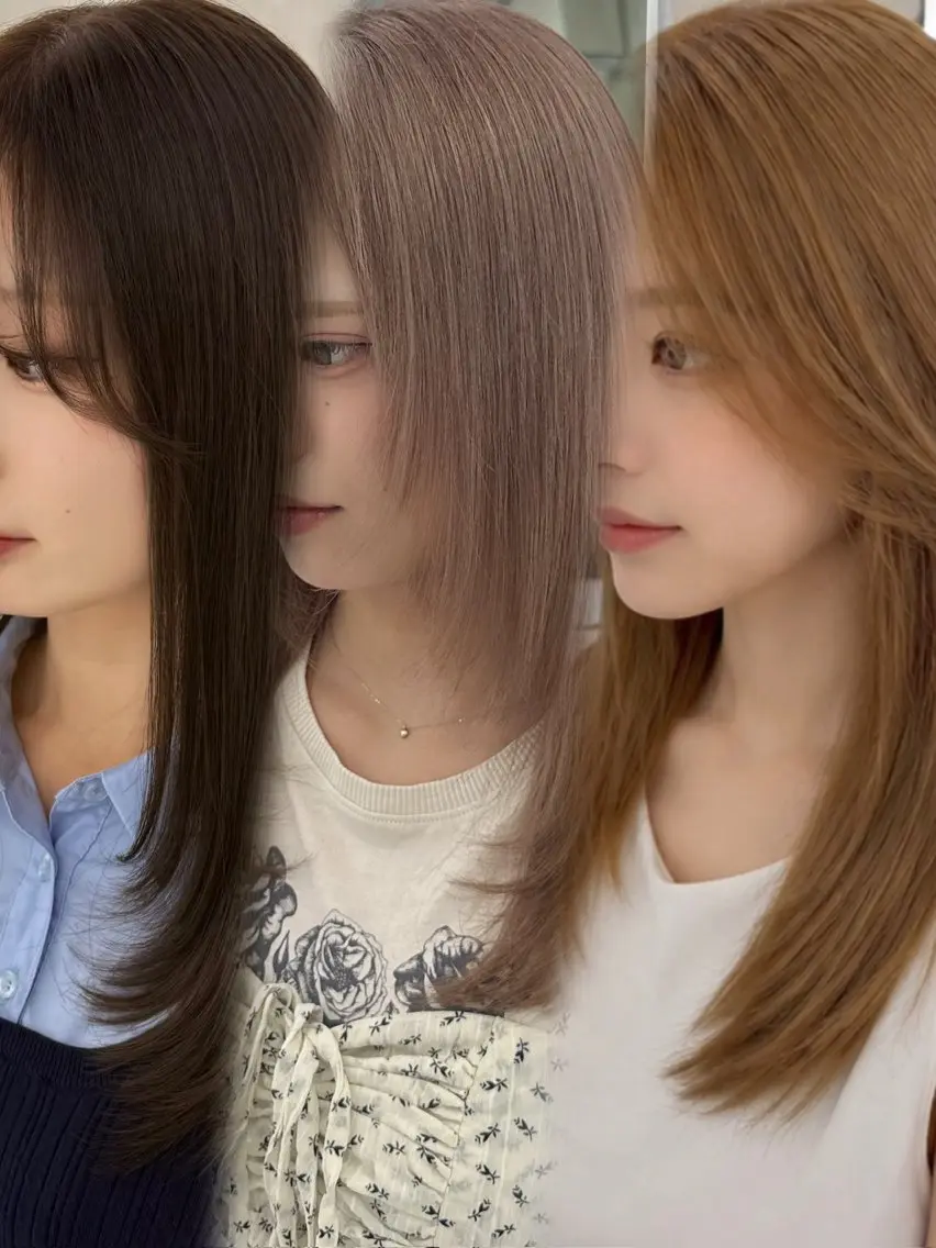 ロング カラー アッシュ ベージュカラー ブリーチ ケアブリーチ ダブルカラー ヘアカラー トリートメント 透明感カラー 💋🩷りなのヘアスタイル