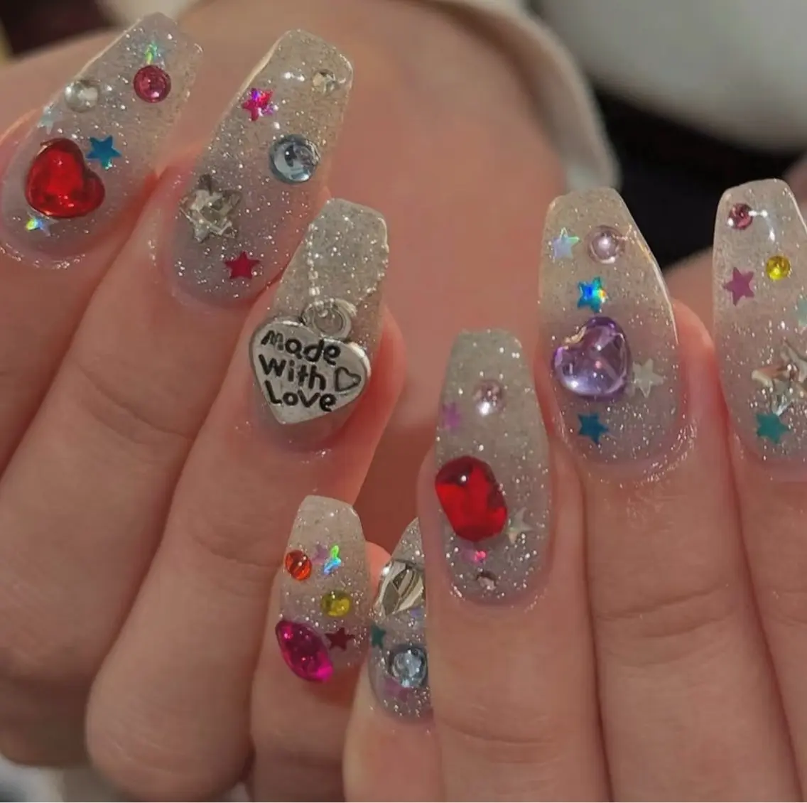 ネイル アートネイル オーロラネイル チークネイル フレンチネイル ガラスフレンチ 🎀🎀YooLi Nail Salonのネイルデザイン