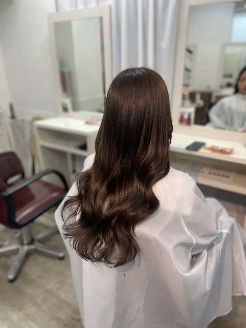 ロング カラー カット ヘアカラー エクステ 韓国ヘア🤍髪質改善 🇰🇷AKANEのヘアスタイル