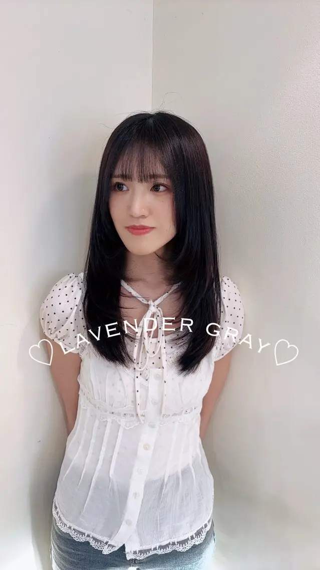 セミロング カラー 黒髪 ケアカラー ダブルカラー カット ヘアカラー トリートメント 🍒桜井 優華🍒のヘアスタイル