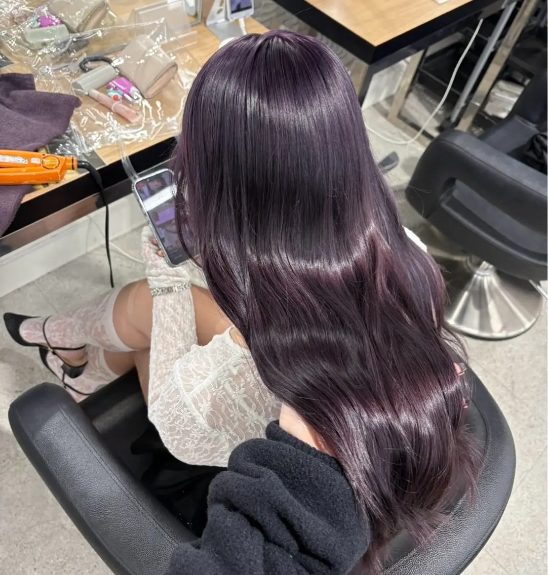 ロング ヘアカラー miku/ラベンダー 透明感カラー🪻❤︎のヘアスタイル