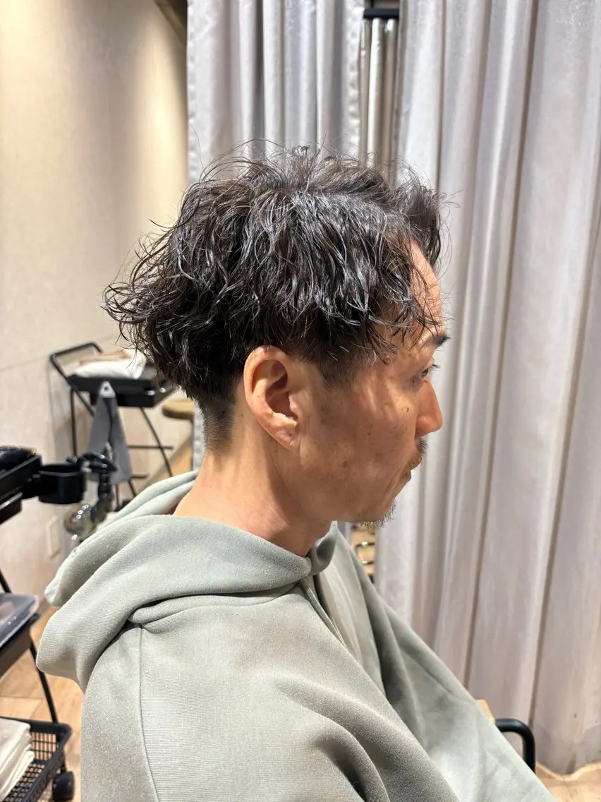 パーマ メンズ カット パーマ 馬場 寛之のヘアスタイル