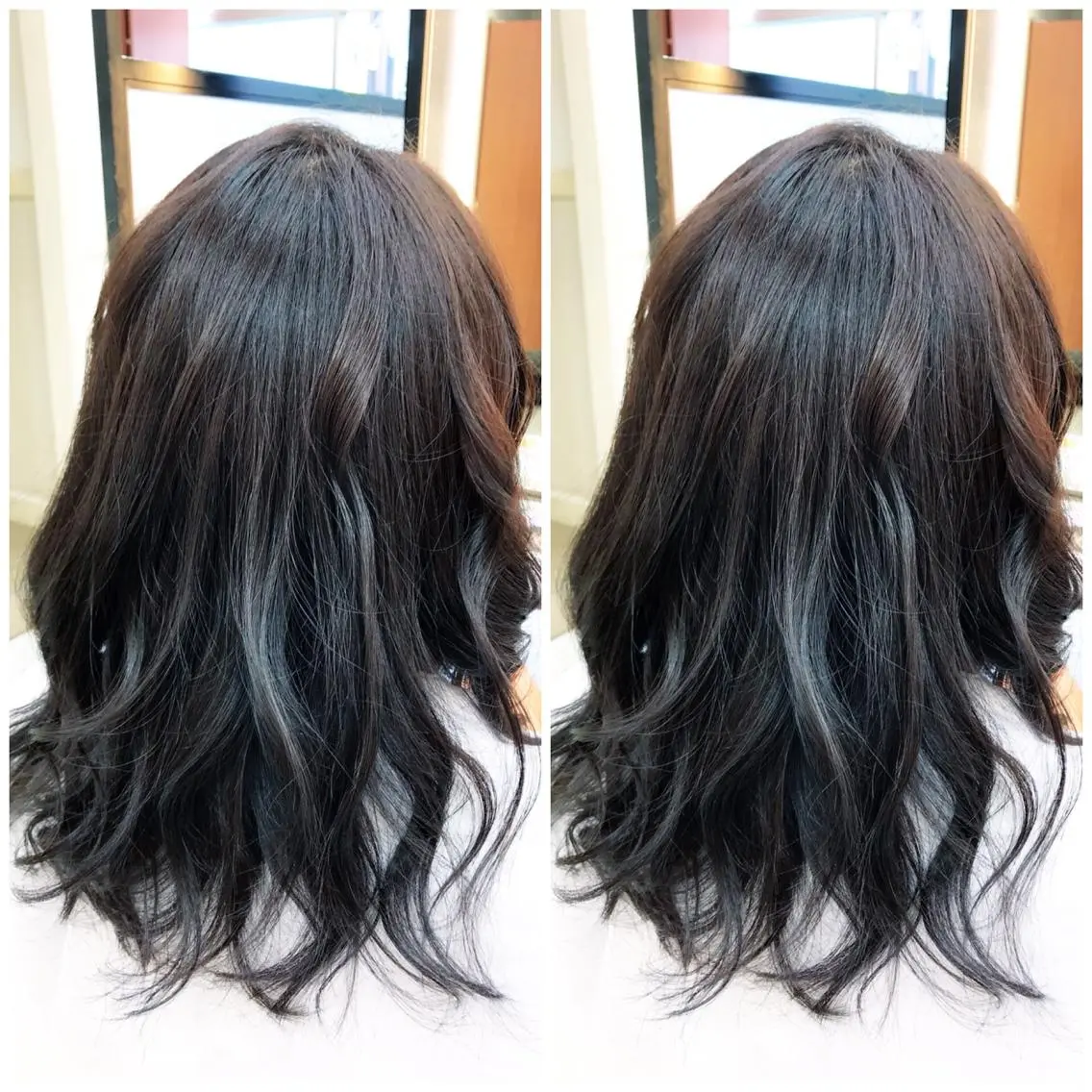 セミロング カラー ブルーカラー ブルージュ 透明感カラー 外国人風カラー 奈良崎 和弘のヘアスタイル