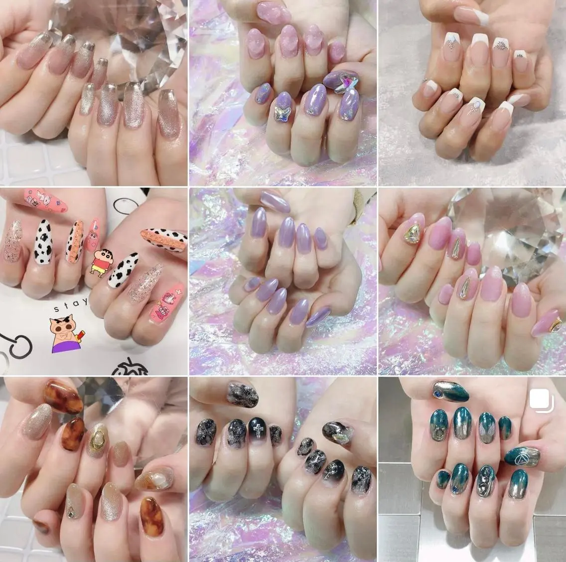 ネイル 渋谷／チップ長さ出し 👑アプレgel-xのネイルデザイン