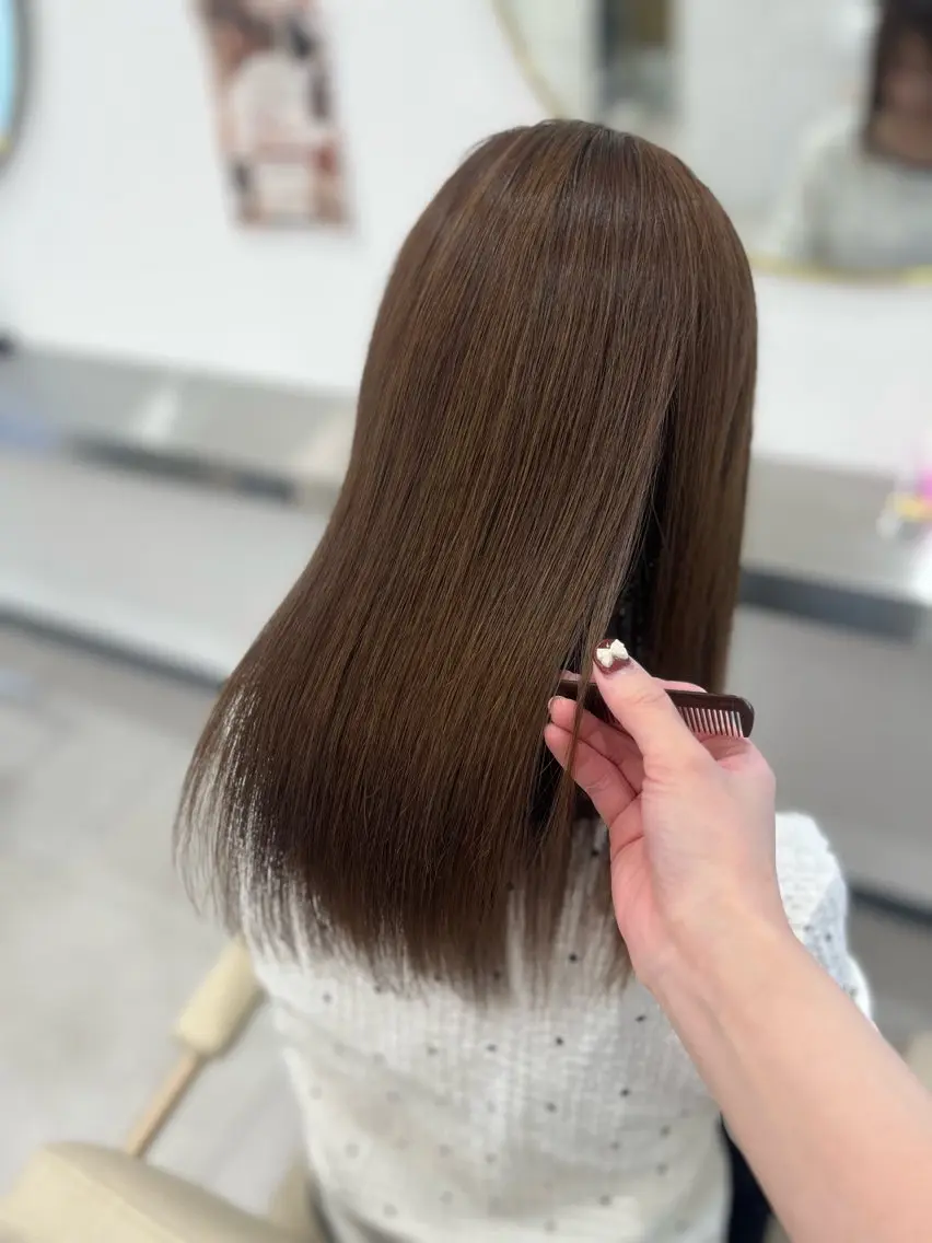 ロング 縮毛矯正 縮毛矯正 トリートメント N°Elune みゆきのヘアスタイル