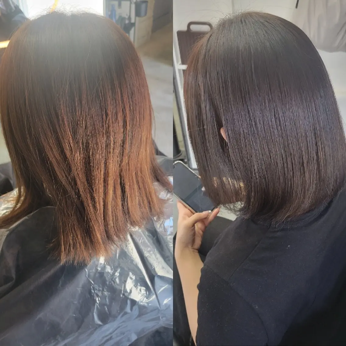 ミディアム カラー トリートメント schwarz  黒森一馬のヘアスタイル