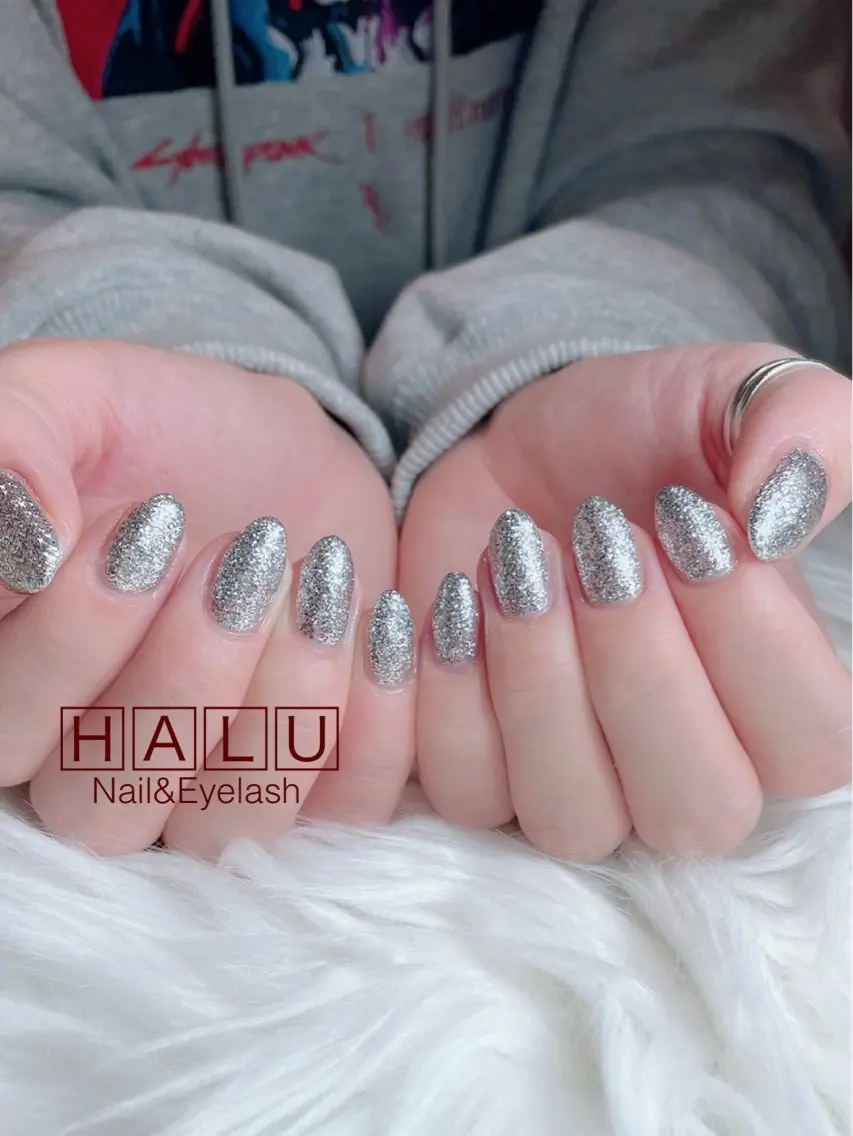 ネイル ラメ(グリッター) ハンドネイル フットネイル HALU ハルのネイルデザイン