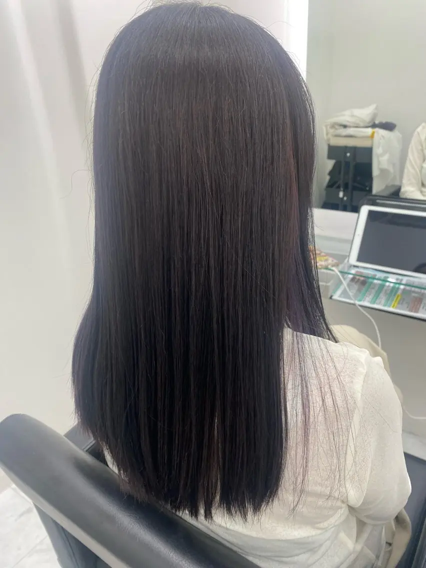 セミロング ヘアカラー トリートメント 髪質改善サロン🫧 セキチサトのヘアスタイル