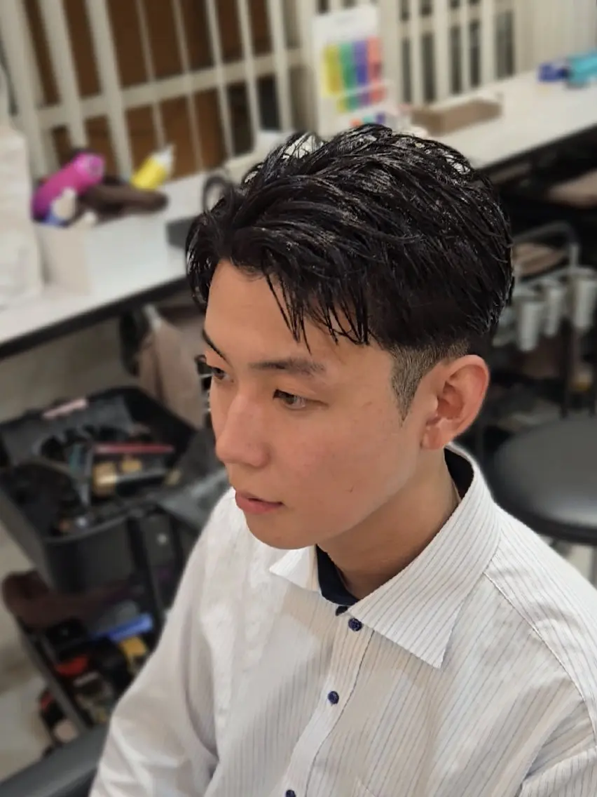 メンズ ショート ビジネス カット ヘアセット LEN名古屋/パーマ 海外ヘア/メンズ特化のヘアスタイル