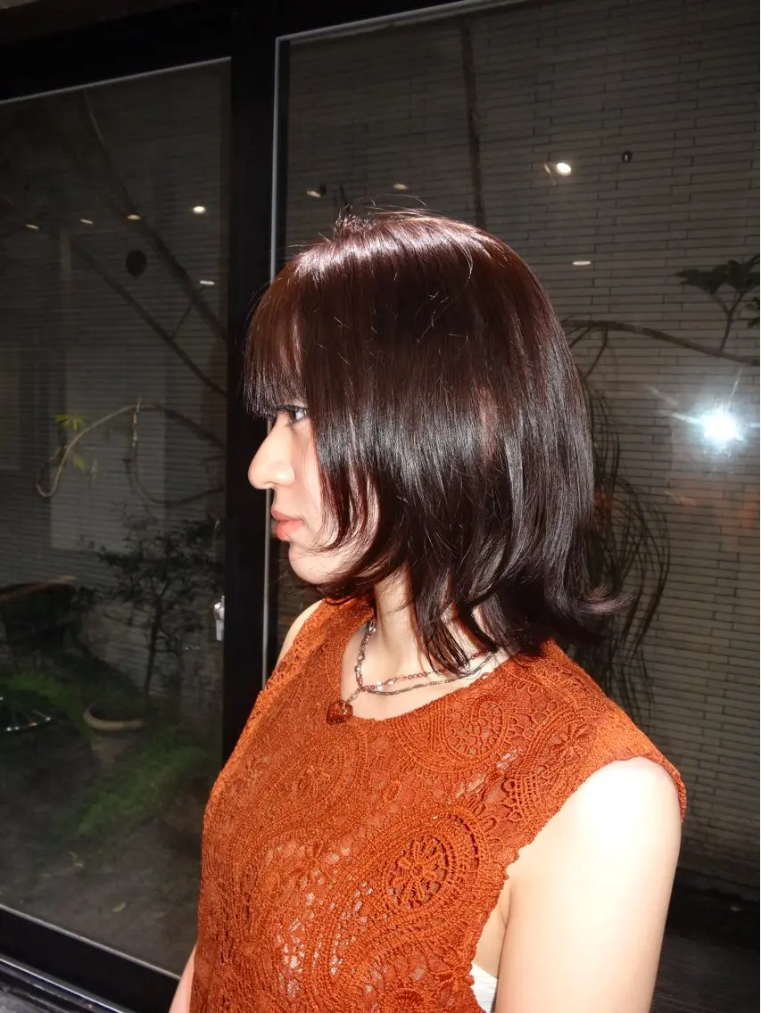 ミディアム カラー ブラウンカラー 伊藤 瞳彩のヘアスタイル
