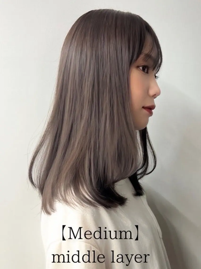 ミディアム 透明感カラー ʜ ᴀ ʀ ᴜのヘアスタイル