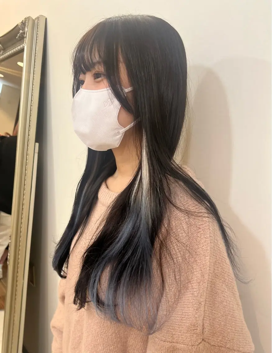 ロング カラー グラデーションカラー エクステ ♡ RIRIAのマツエク・マツパデザイン