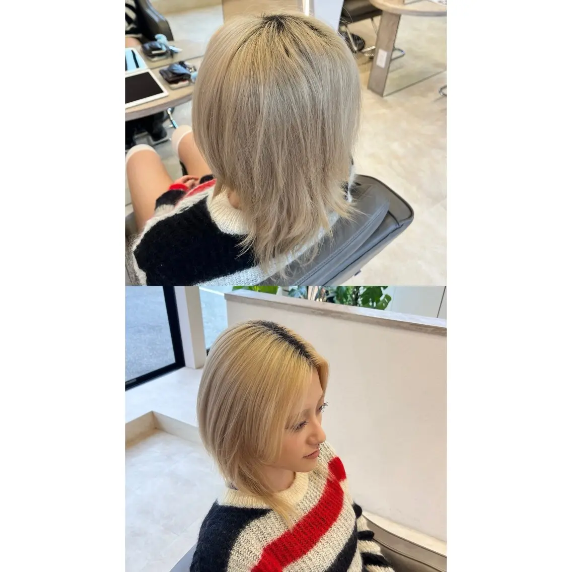 ミディアム 中島 菜々のヘアスタイル
