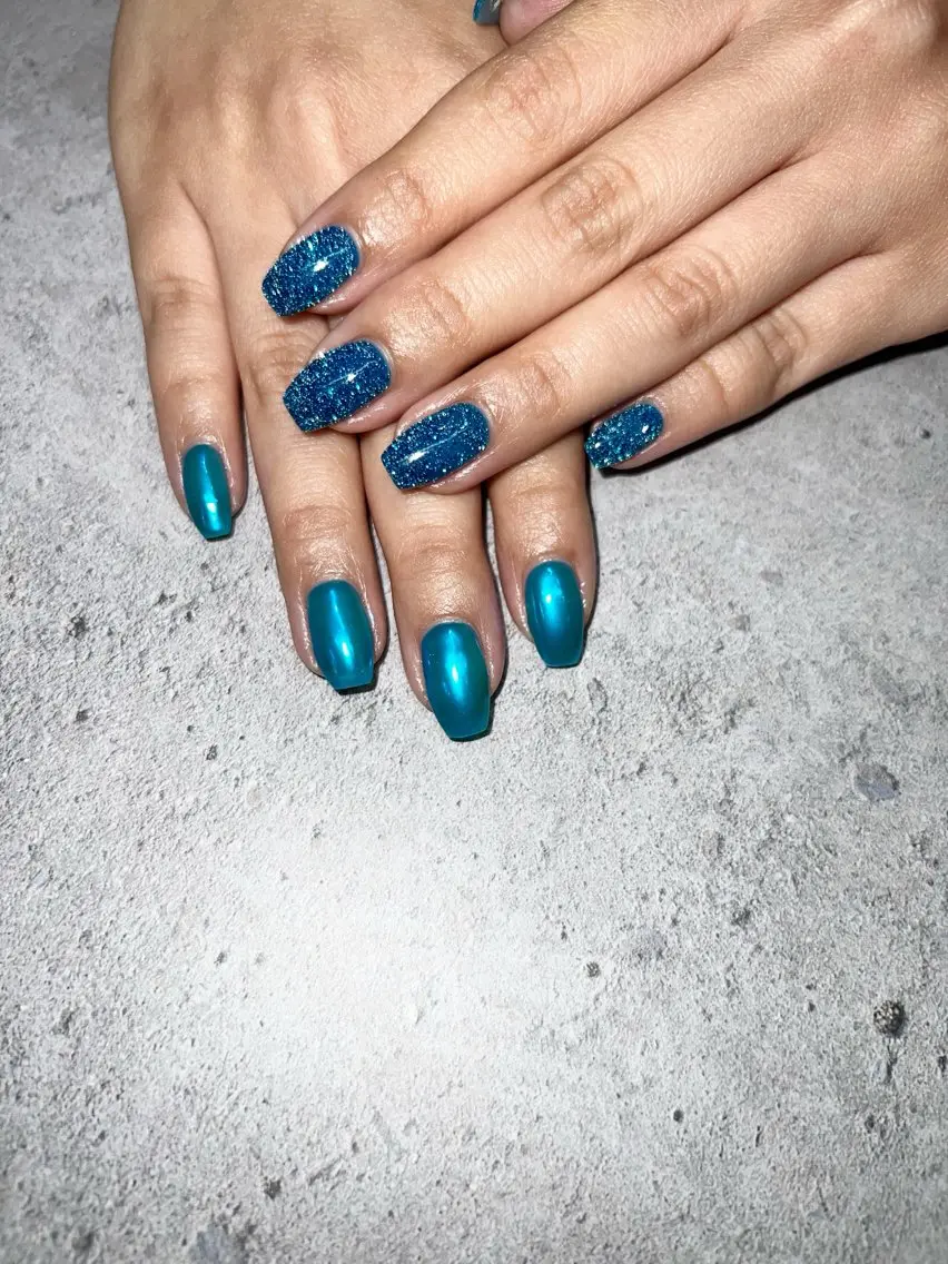ネイル フラッシュネイル ミラーネイル ハンドネイル glow_ nailのネイルデザイン