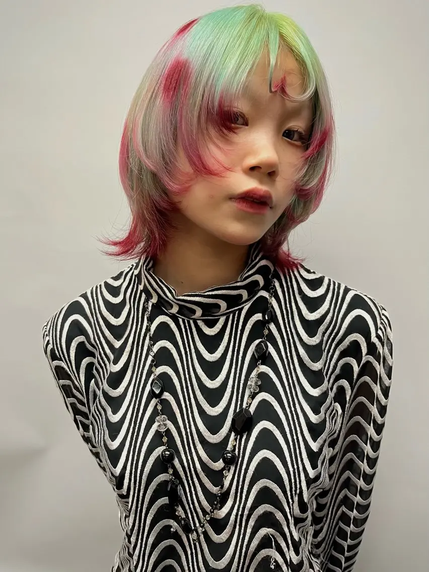 ショート カラー バレイヤージュ ブリーチ ケアブリーチ ダブルカラー ハイライトカラー Koichi Satoのヘアスタイル