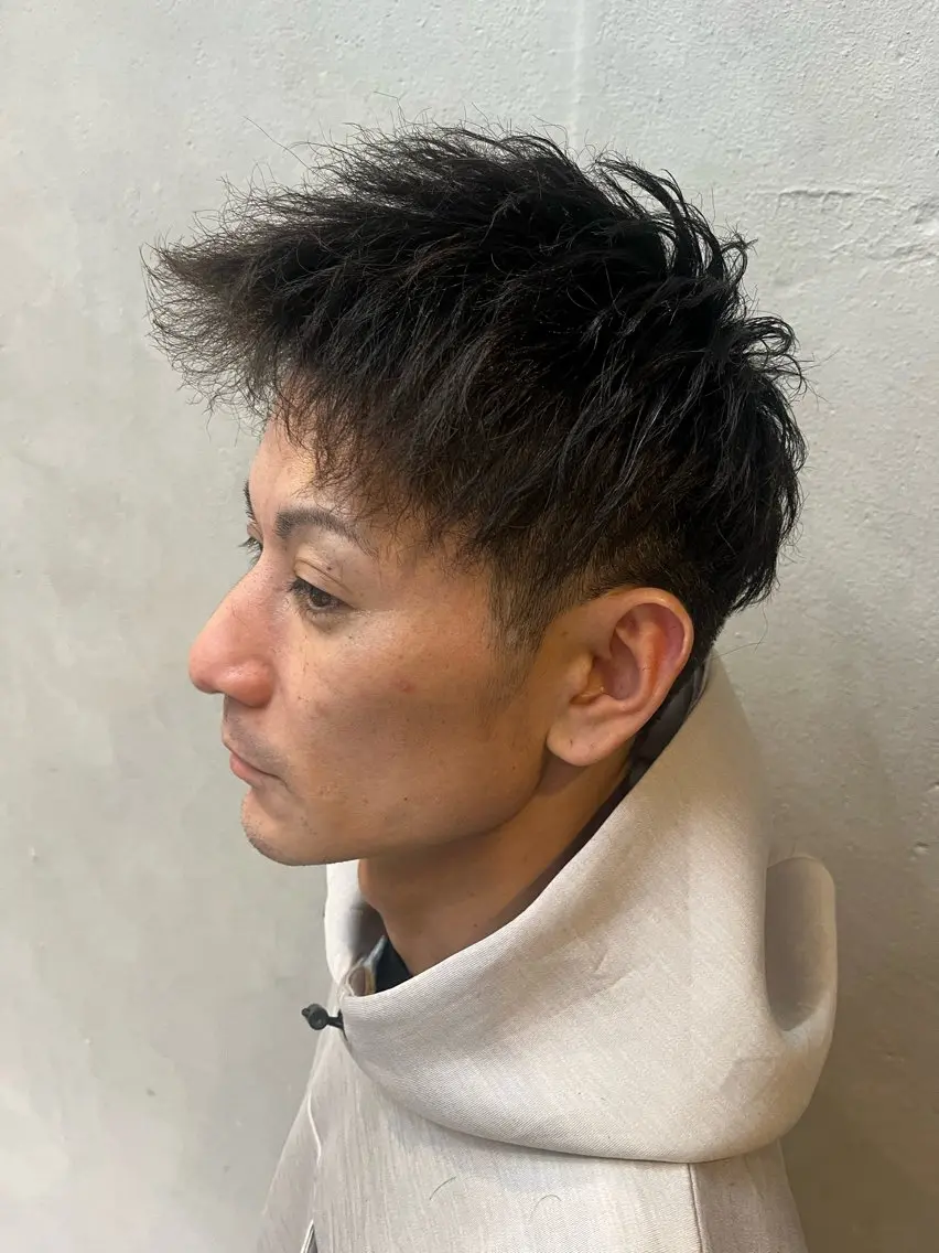 ショート メンズ メンズパーマ ショートヘア 穐田 航のヘアスタイル
