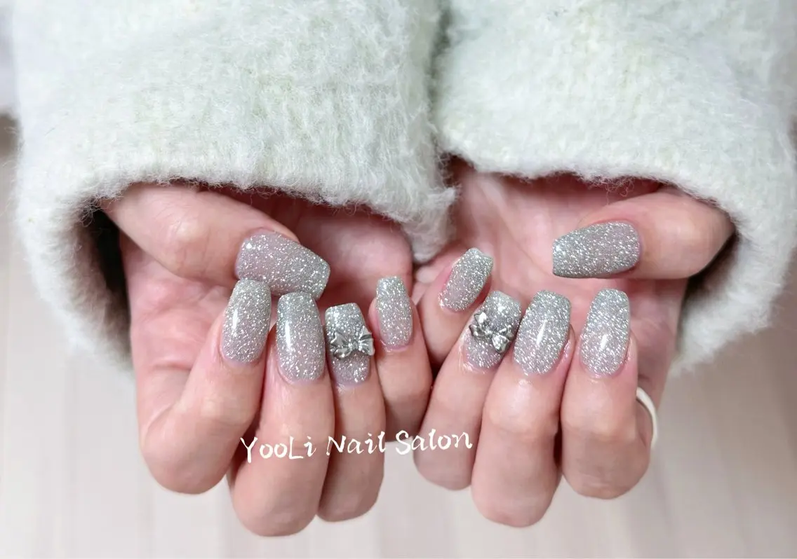ネイル アートネイル オーロラネイル チークネイル フレンチネイル ガラスフレンチ ハンドネイル 🎀🎀YooLi Nail Salonのネイルデザイン